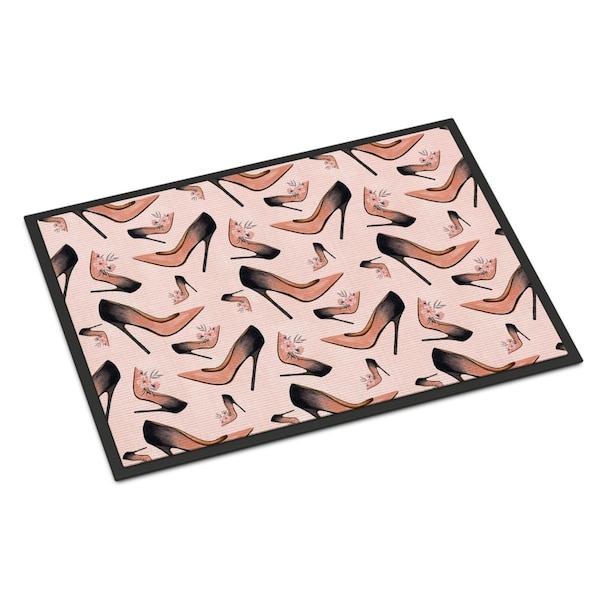 Carolines Treasures Watercolor Fashion Diva Shoes Indoor or Outdoor Mat, 18 x 27 in. BB7504MAT - main